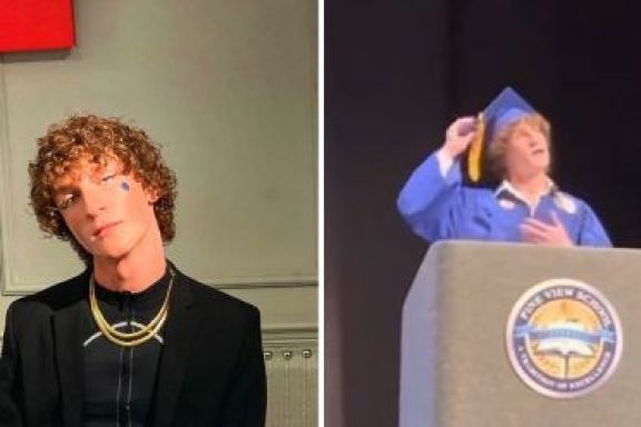 No podía decir gay en su discurso de graduación y utilizó una gran