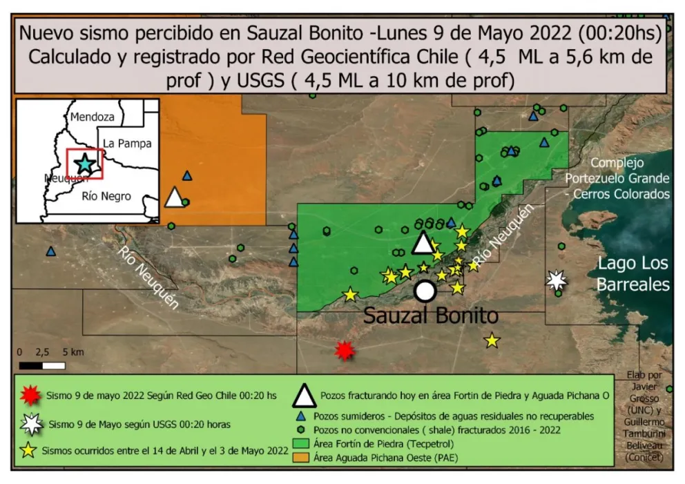 Dos nuevos sismos afectaron la zona de Vaca Muerta