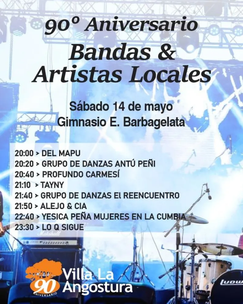 90° Aniversario: Así quedó conformada la grilla de los shows para el próximo sábado