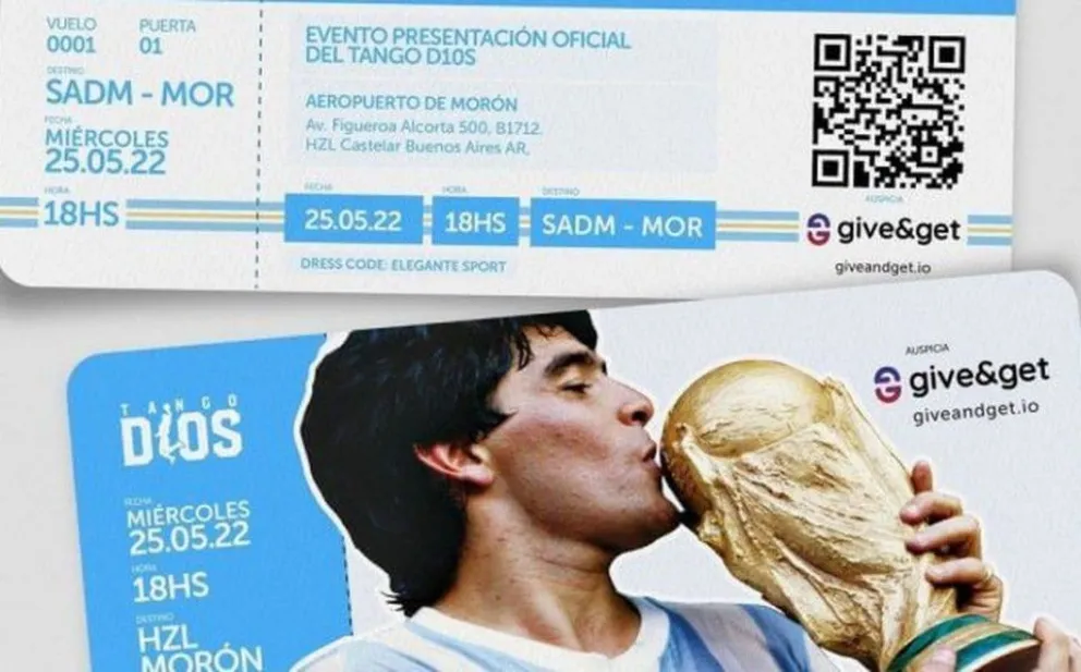 Llega el TANGO D10S, el avión en homenaje a Diego Maradona