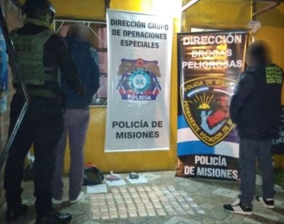 Desbaratan un kiosco narco en el barrio Villa Cabello de Posadas