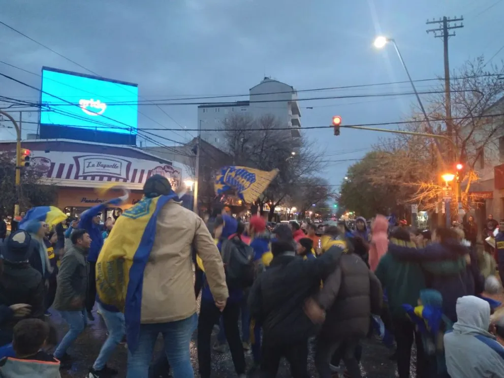 Boca campeón: El centro se pintó de azul y oro por los festejos del partido