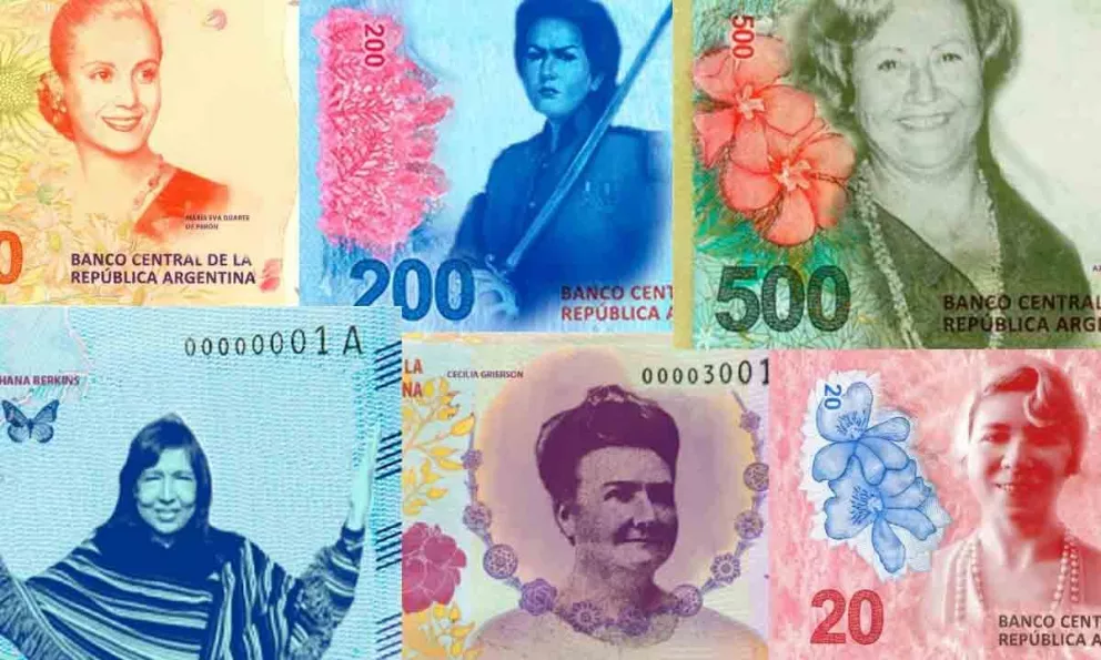 Presentarán los nuevos billetes con figuras femeninas de la historia argentina