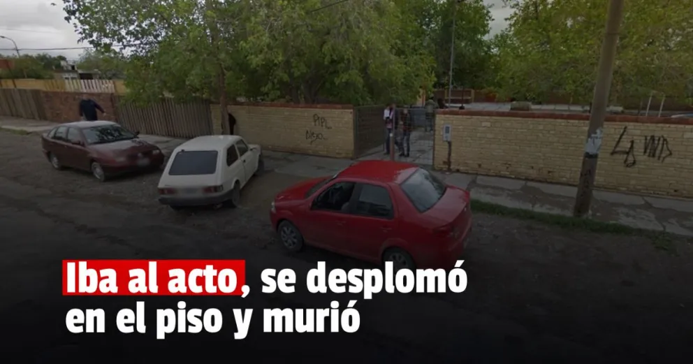 Un anciano iba a un acto escolar, se descompensó y murió 
