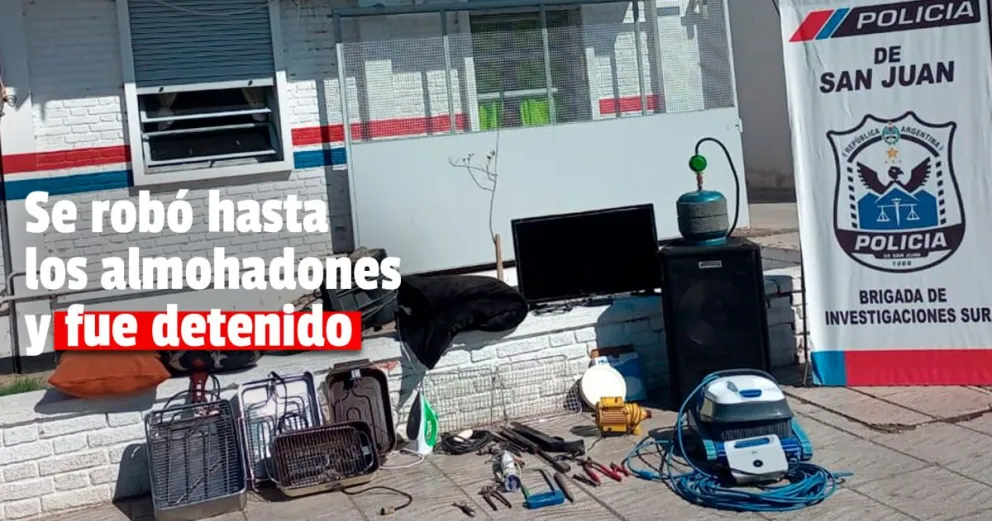 Detuvieron al "Pichi" el ladrón que desvalijó una casa en Pocito 