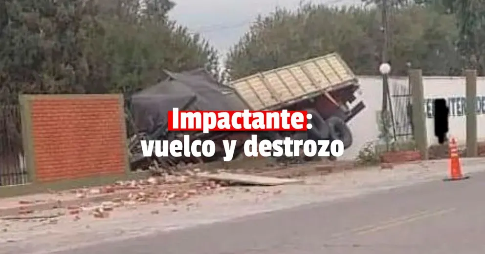 Impactante: vuelco y destrozo 
