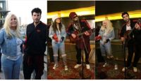 Video: Susana Giménez y Sebastián Yatra dieron un show disfrazados de músicos callejeros en el subte porteño 