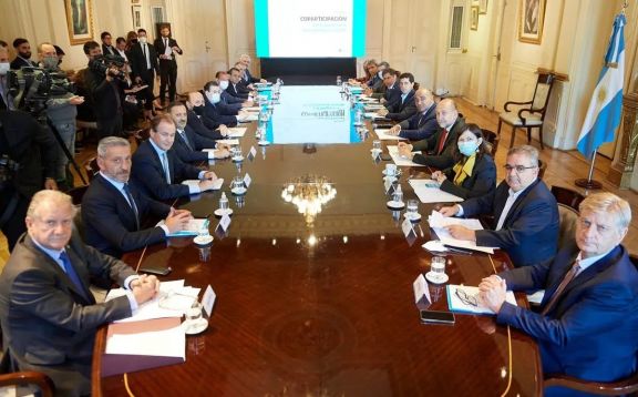 Gobernadores se volvieron a reunir en el Consejo Federal de Inversiones.