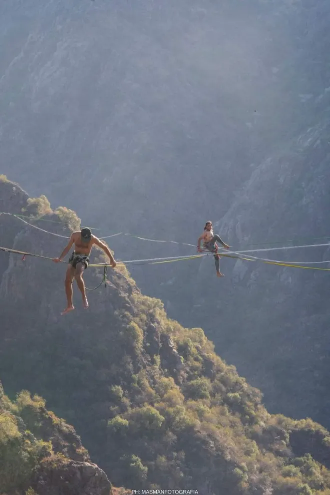 Arrancan las competencias del Fest Highline en el Salto del Chispiadero