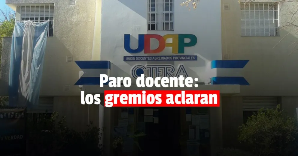 Los gremios aclararon que no convocaron al paro docente