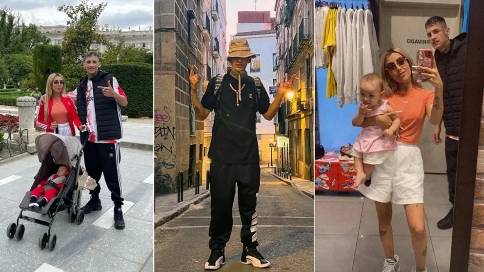 L-Gante de vacaciones en Madrid con su pareja y su hija de ocho meses