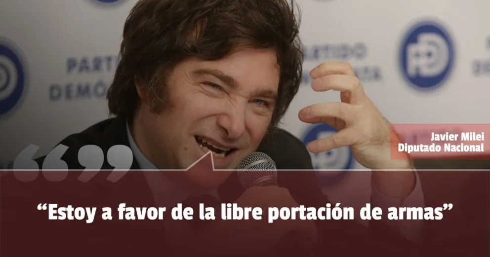 Javier Milei aseguró estar a favor de la libre portación de armas