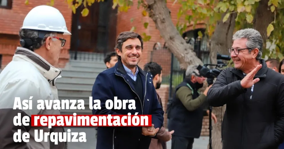  Así avanza la obra de repavimentación de Urquiza