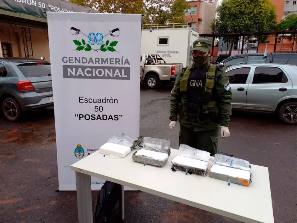 La Gendarmería incautó cuatro kilogramos de cocaína 