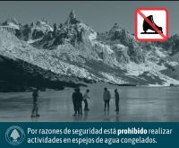 Están prohibidas todas las actividades recreativas en espejos de agua congelados en todo el Parque Nacional