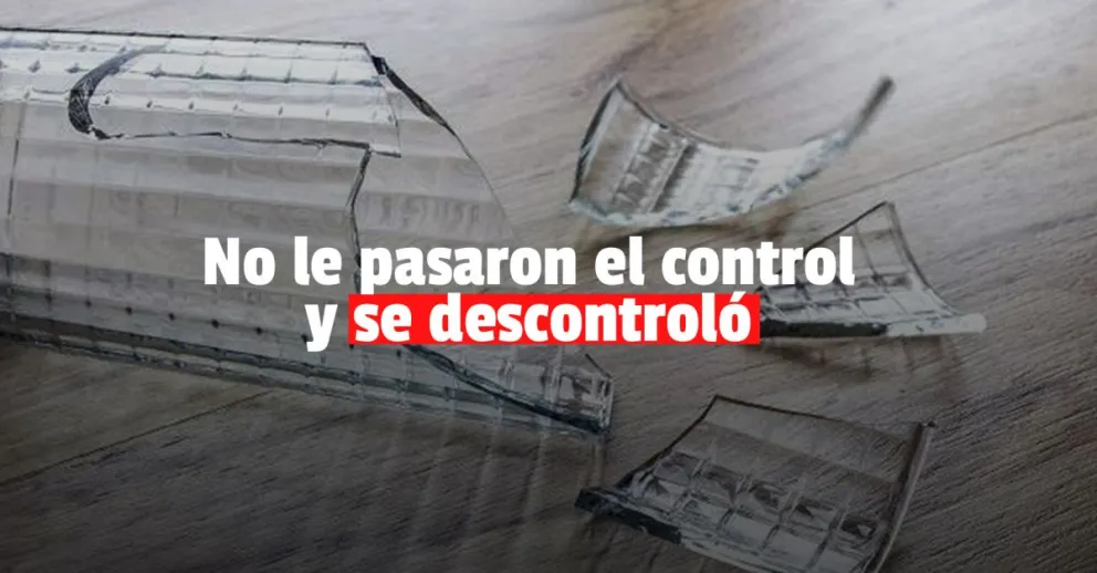 Se enojó porque no le pasaron el control remoto y se la agarró con su familia