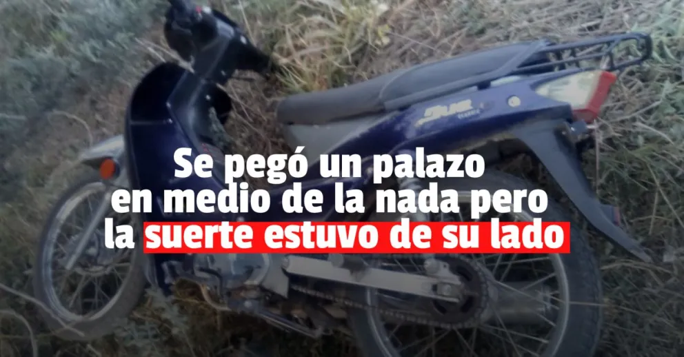 Encontraron un motociclista malherido al costado de la ruta en Valle Fértil 