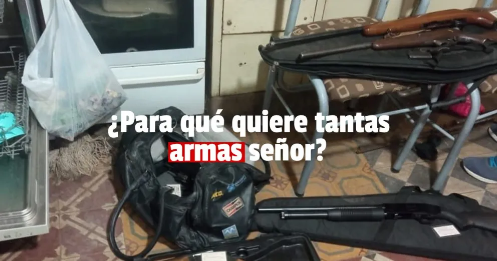 Allanaron una casa y encontraron un arsenal de armas 