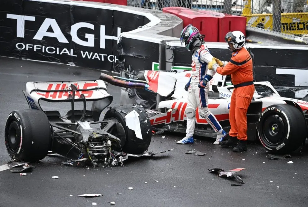 El impactante choque de Mick Schumacher en el Gran Premio de Mónaco: su auto se partió a la mitad