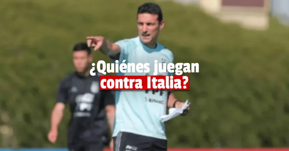 Scaloni sigue probando el 11 para enfrentar a Italia