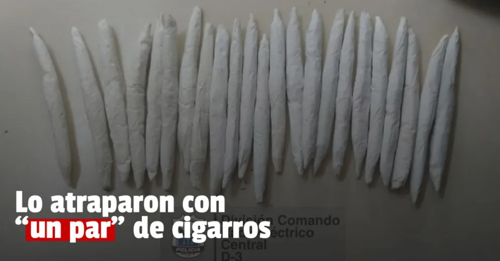 Detuvieron a un hombre tras encontrarle 23 cigarros de marihuana