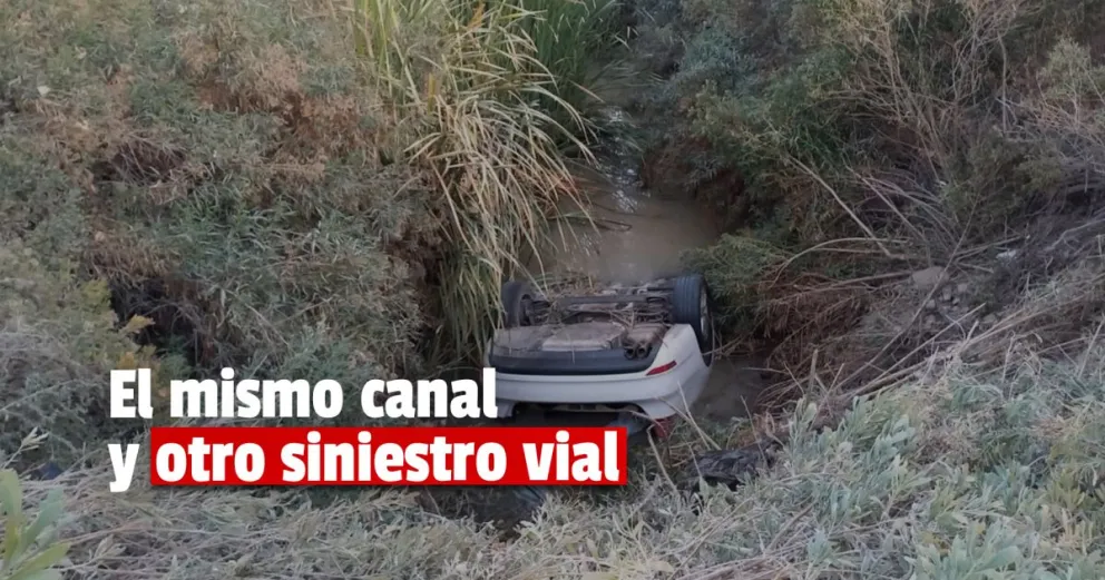 Un hombre cayó al canal donde falleció la pareja en Angaco y sufrió hipotermia