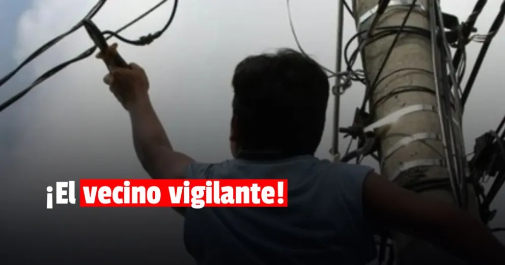 Un vecino denunció que un hombre intentaba robar los cables de teléfono