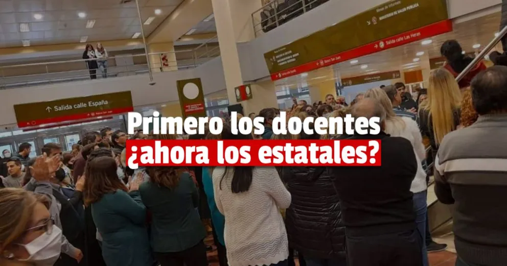 Estatales autoconvocados se manifestaron en el Centro Cívico