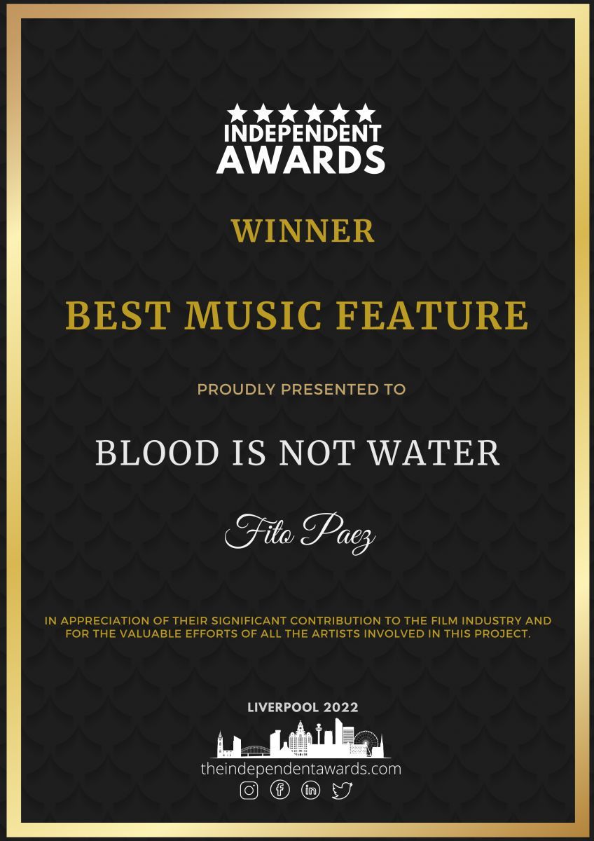 Premian a Fito Páez por la banda sonora del film "Sangre no es agua" de Divina Gloria y Cecilia Menis