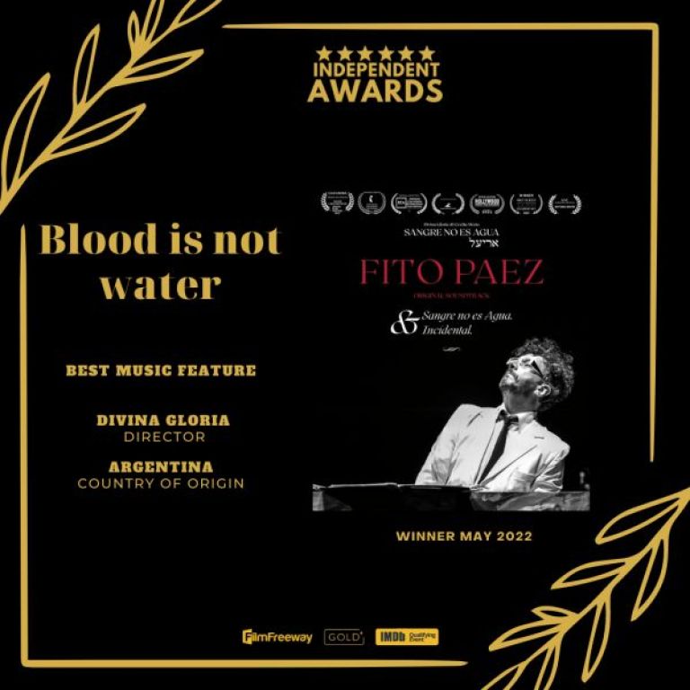 Premian a Fito Páez por la banda sonora del film "Sangre no es agua" de Divina Gloria y Cecilia Menis