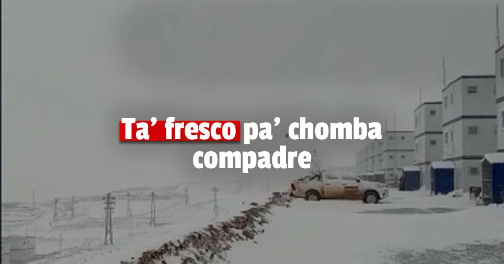 Videos: mirá las primeras imágenes de Veladero teñido de blanco 