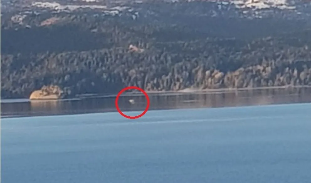 ¿Otra vez el Nahuelito?: Una familia grabó una extraña figura en el lago