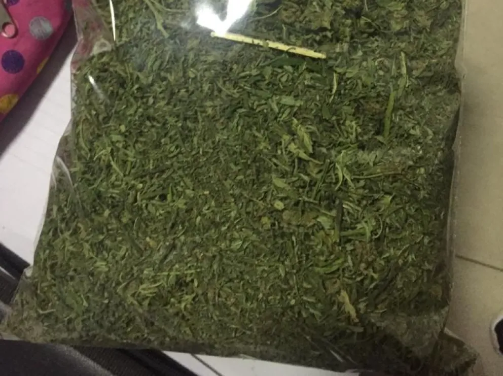 Policía sorprendió a dos hombres que tenían cerca de medio kilo de marihuana en una mochila