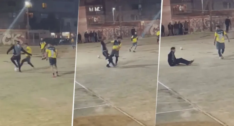 Video: a Tevez le tiraron un caño y no le gustó ni medio