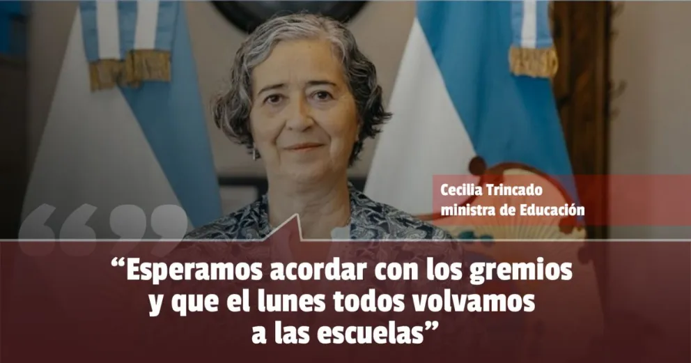La ministra de Educación confía en volver a las clases desde el próximo lunes