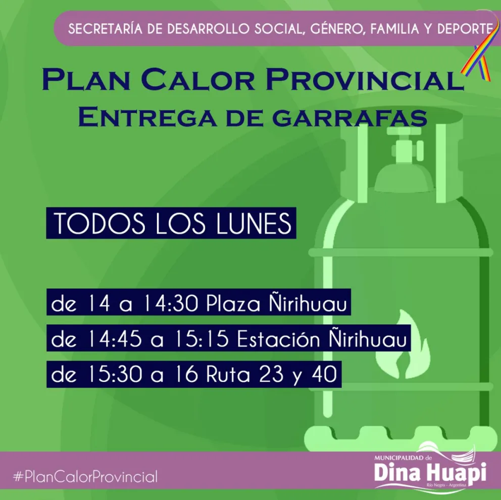 Plan Calor provincial: entrega de garrafas