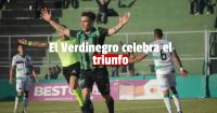 El Verdinegro ganó 2 a 1 a Quilmes en el Estadio Hilario Sánchez