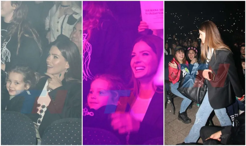 La China Suárez fue a ver el show de Rusherking con su hija Magnolia 