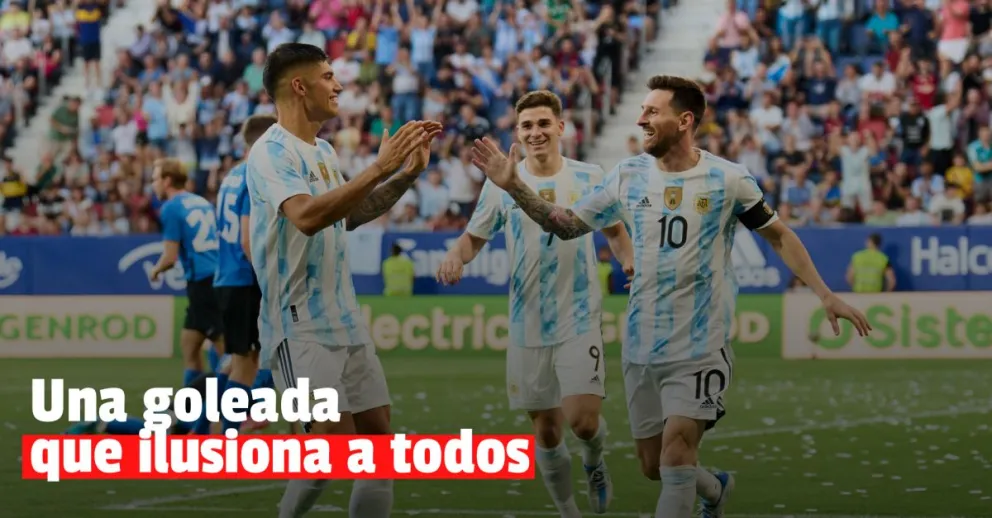 Argentina goleó a Estonia con un Lionel Messi imparable