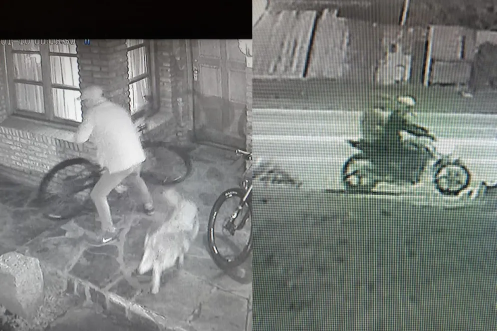 Hurtaron una bicicleta y se la llevaron al hombro en una moto