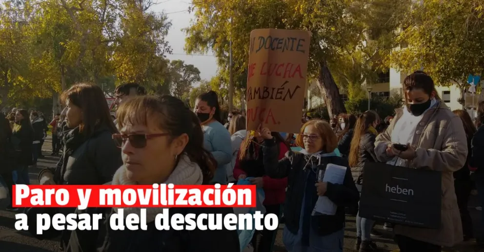 A pesar del descuento de día, los docentes autoconvocados realizarán paro por 24 horas