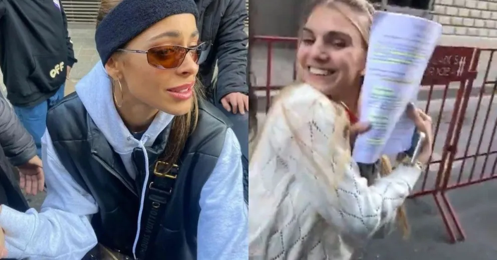 VIDEO: el momento que se volvió viral donde Tini se llevó los apuntes de una fan