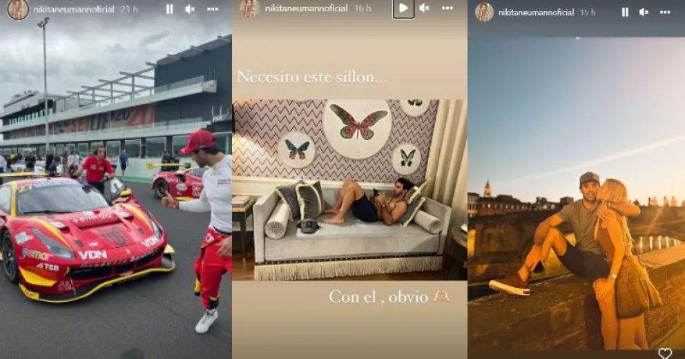 El insólito accidente de Nicole cuando fue a ver la carrera de Manu Urcera