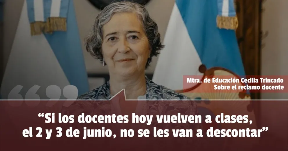 Los docentes que no se presenten a trabajar este lunes se le descontarán tres días 