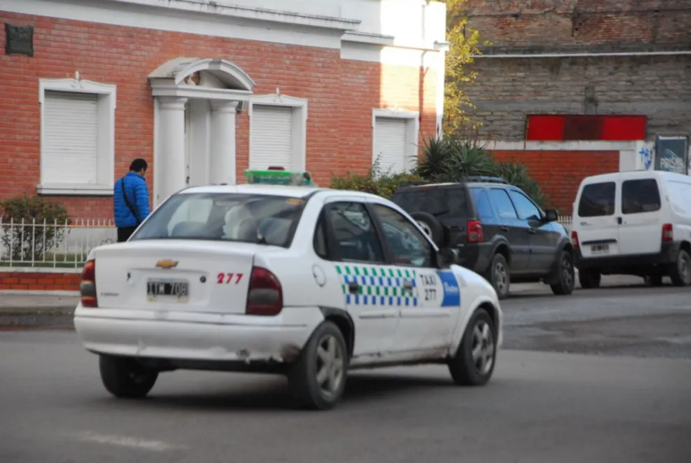 Taxistas en un momento de tensión. 