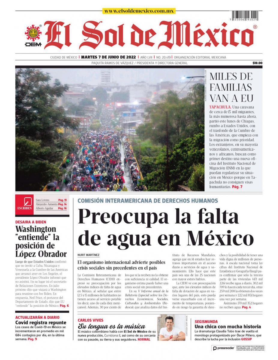 Portadas de los principales diarios nacionales de México Tus Buenas