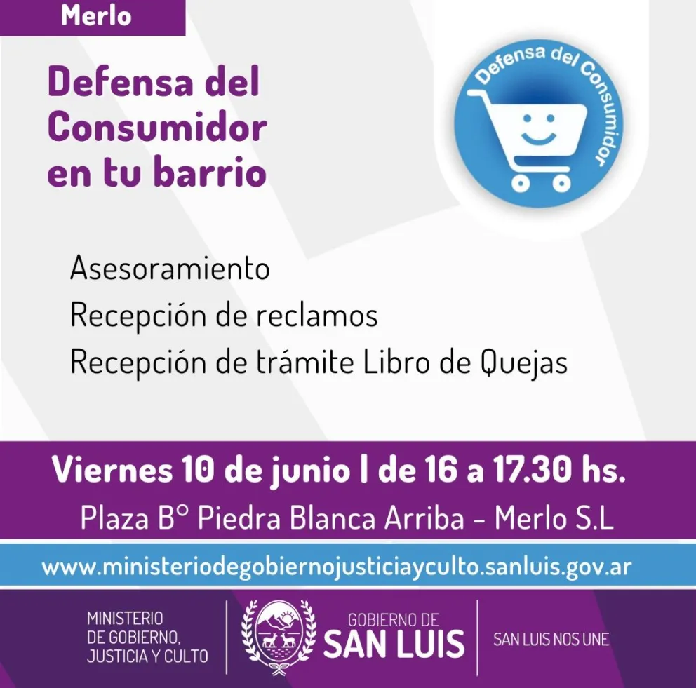 Defensa del Consumidor visita los barrios merlinos