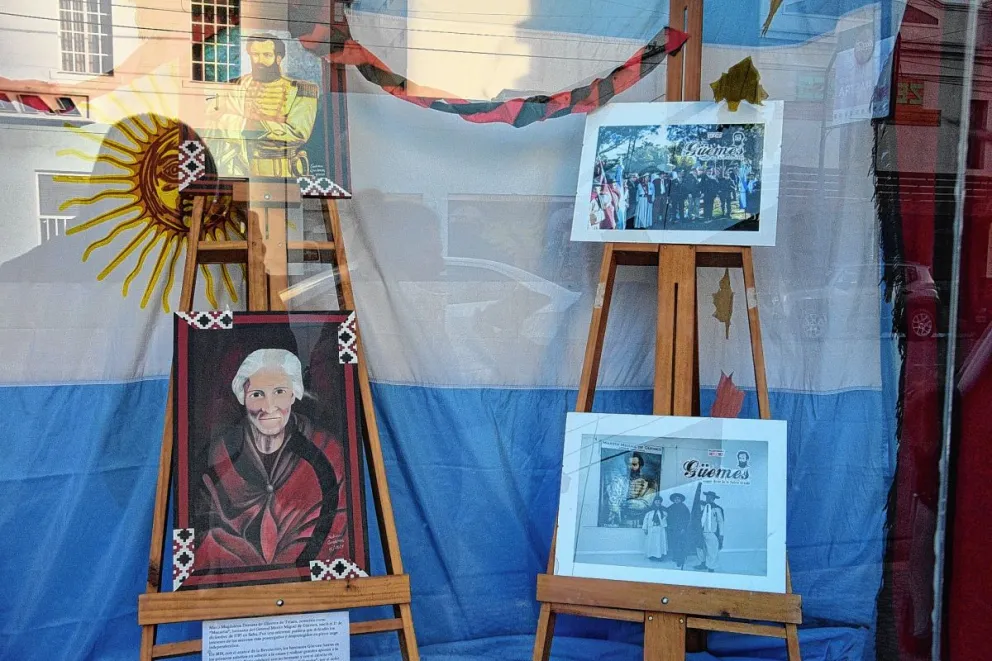 Con una vidriera homenajean a Martín y “Macacha” Güemes, luchadores por la Independencia