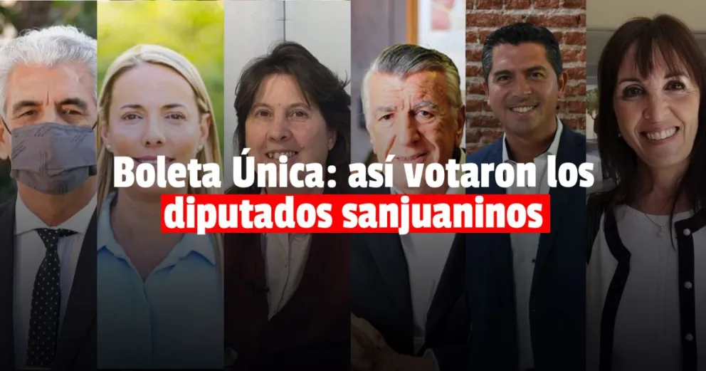 ¿Cómo votaron los diputados sanjuaninos el proyecto de Boleta Única?