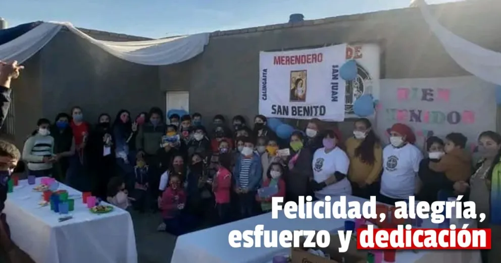 Calingasta: con tan solo 22 años creó un merendero y asiste a más de 300 niños 